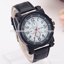 Fashion casual men leather wrist watch